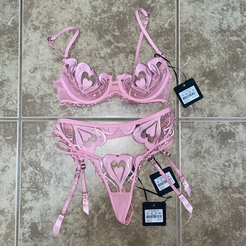 Honey birdette pink heart set